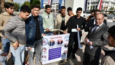 طلاب العلاج الطبيعي بقناة السويس